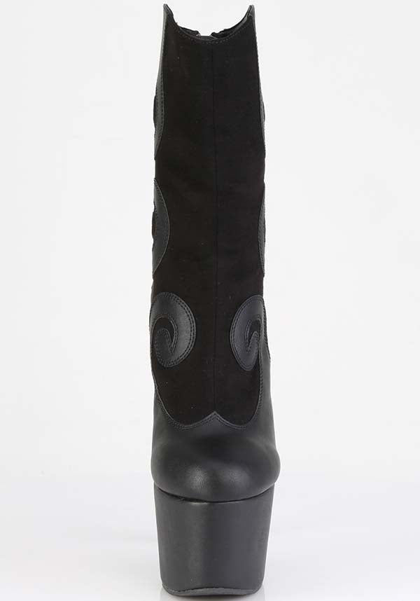 ADORE-1034 Faux Suede Platform Ankle Boots - Preorder