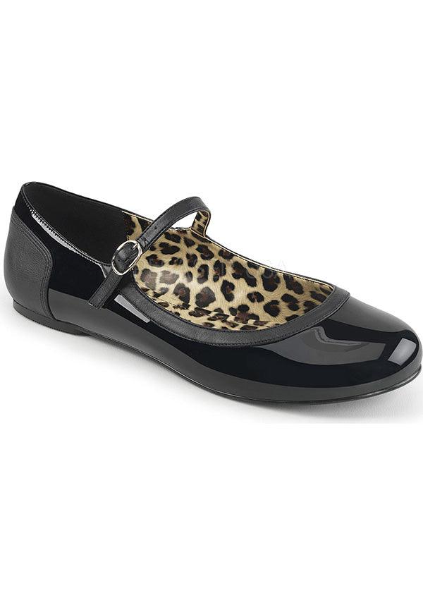ANNA-02 Black Patent Vegan Ballet Flats - Preorder Now