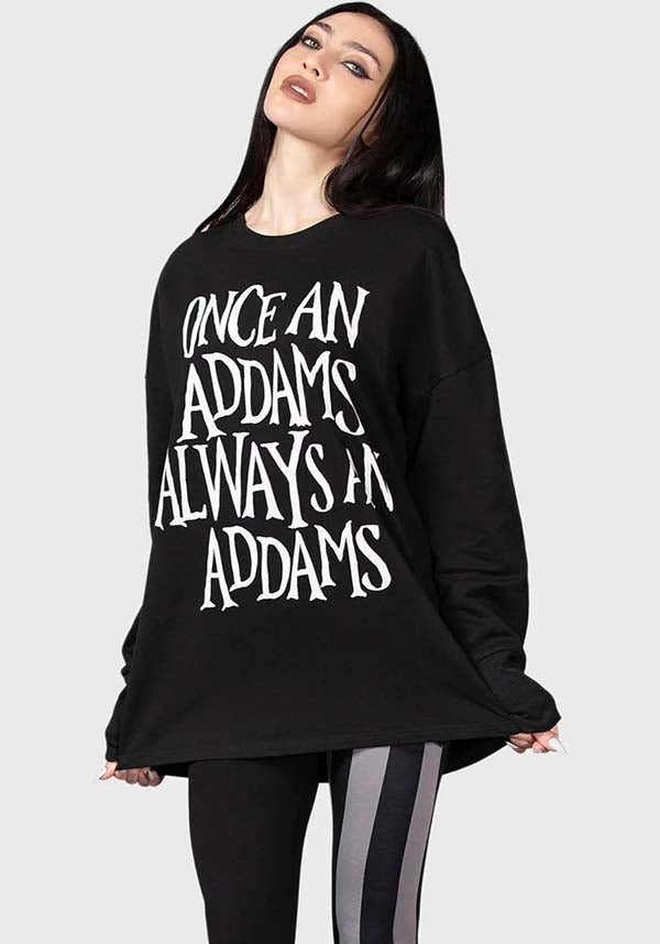 Officially Licensed Wednesday Addams Soft Stretch Sweatshirt with Custom Graphics