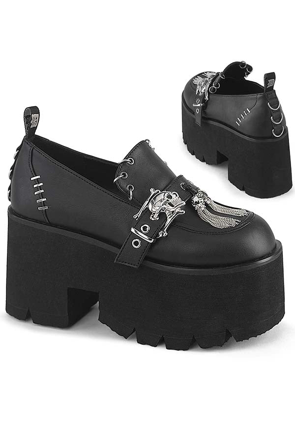 Demonia ASHES - 38 Black Flat Loafers [Pre - order Available]