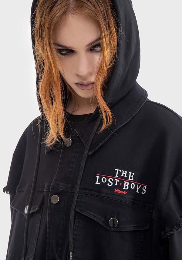 All The Vampires Licensed Lost Boys Denim Shacket Jacket