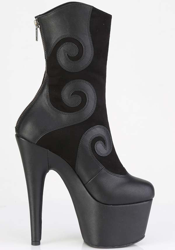 ADORE-1034 Faux Suede Platform Ankle Boots - Preorder