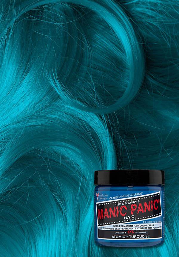 Manic Panic Atomic Turquoise - Bright Neon Aqua Blue Semi - Permanent Hair Dye