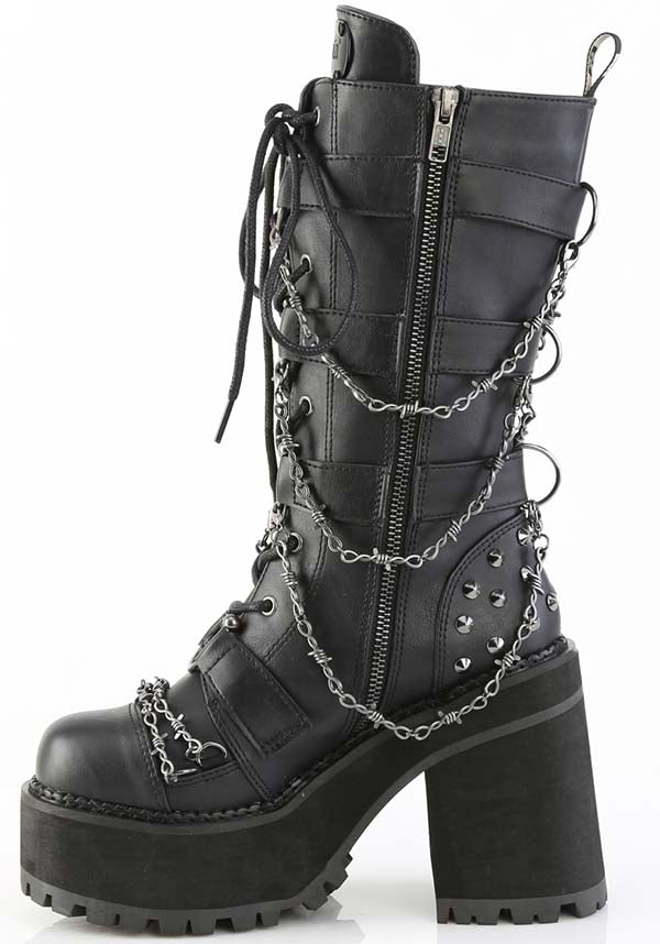 Black Assault-117 Platform Boots | Preorder