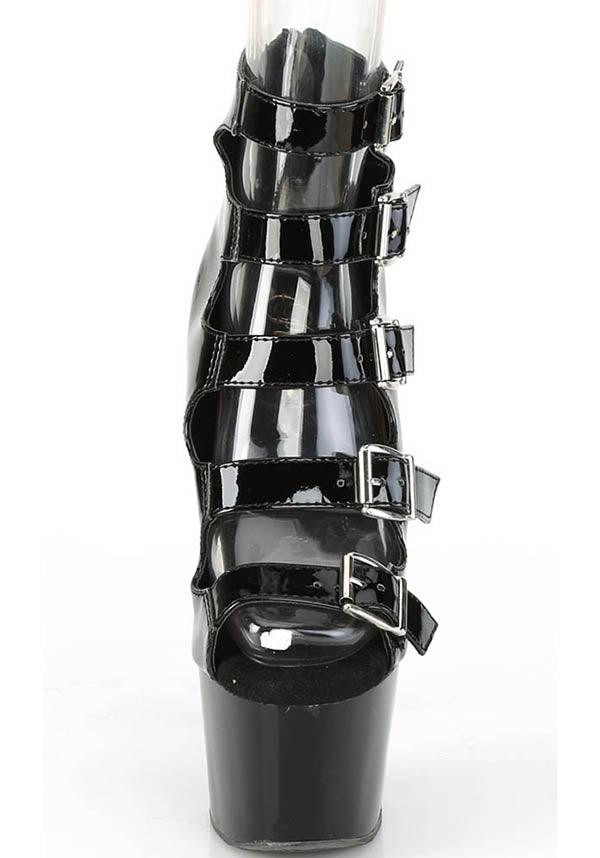 ADORE-700-33 Black Patent Leather Platform Heels for Women [PREORDER]