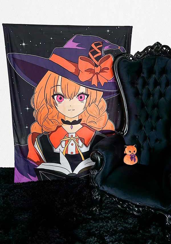 Magical Purple Academia Witch Tapestry by Beserk Crypt