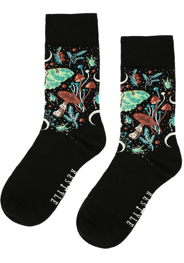 Autumnal Equinox High - quality Jacquard Botanical Socks