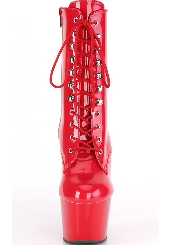 Adore 1020 Red Patent Platform Heel Ankle Boots - Pre - order Now