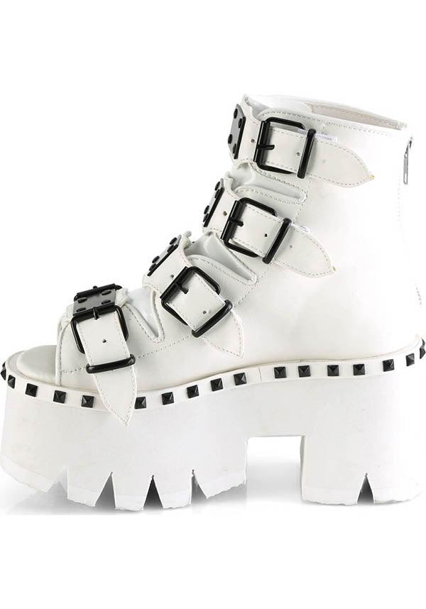 PREORDER! ASHES-70 White Platform Sandals with Studded Design