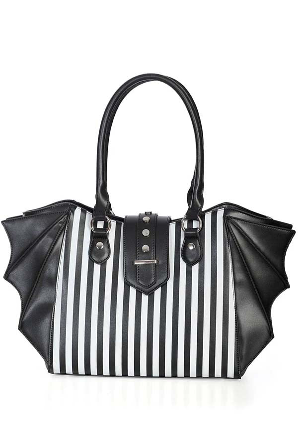 Annabelle Gothic-Style Black and White Women's Handbag | Fashion Accessory