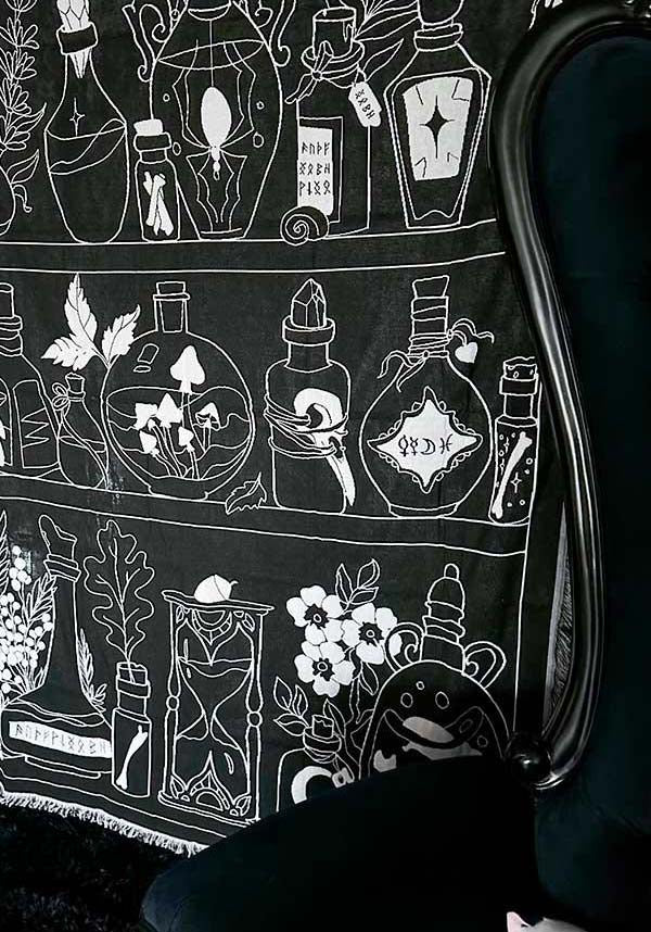 Apothecary Themed Woven Wall Tapestry by Beserk Crypt