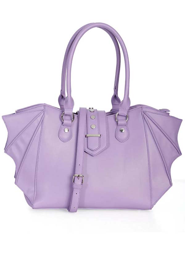 Annabelle Lilac Gothic-Style Faux Leather Handbag