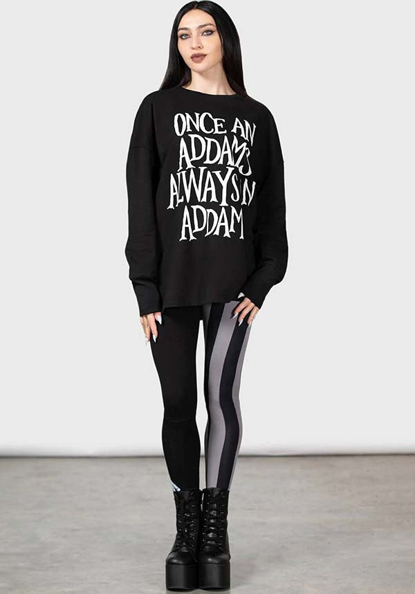 Officially Licensed Wednesday Addams Soft Stretch Sweatshirt with Custom Graphics