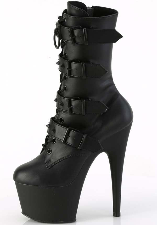 ADORE-1046 Black Vegan Platform Ankle Boots for Women [Pre-Order]