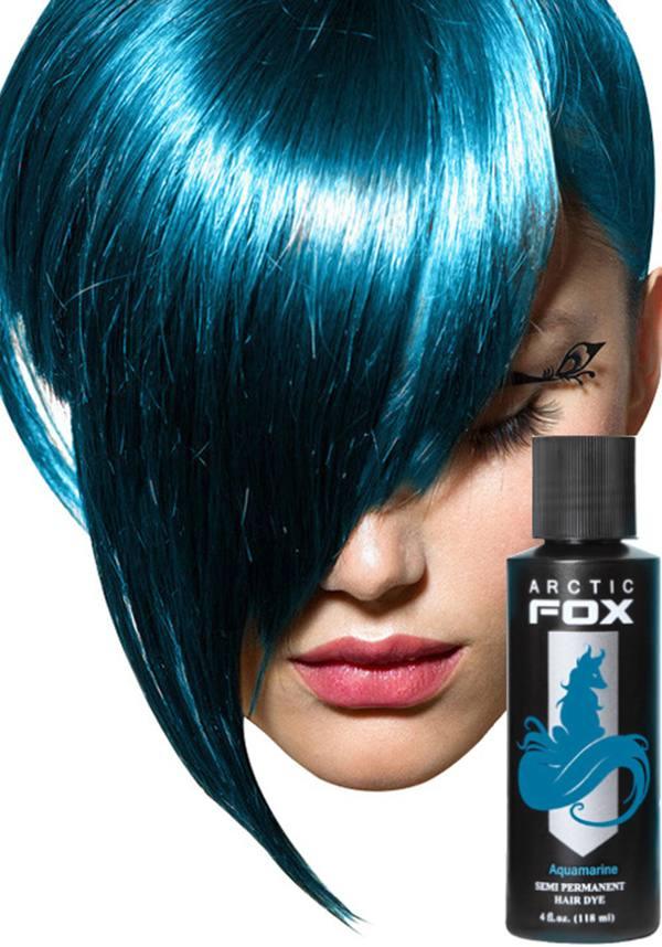 Arctic Fox Semi - Permanent Aquamarine Hair Colour, 118ml Bottle