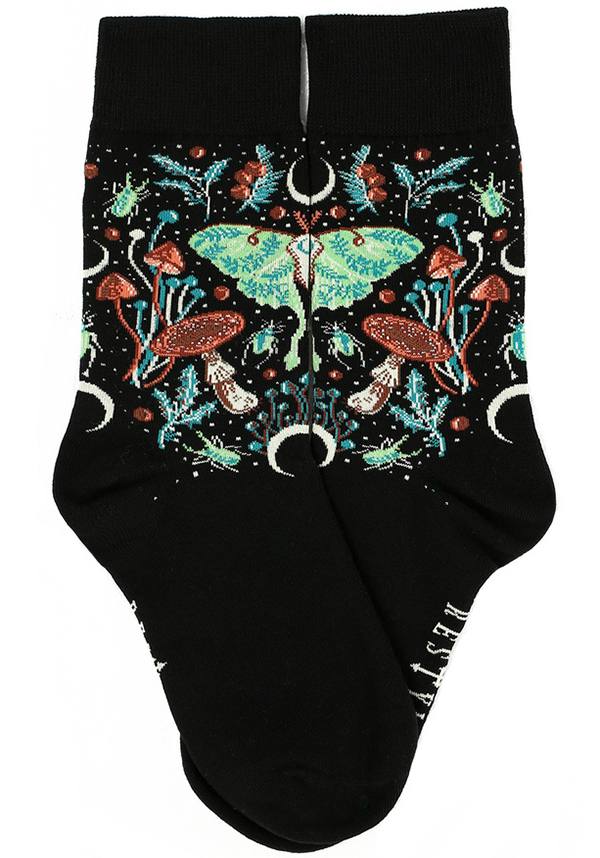 Autumnal Equinox High - quality Jacquard Botanical Socks