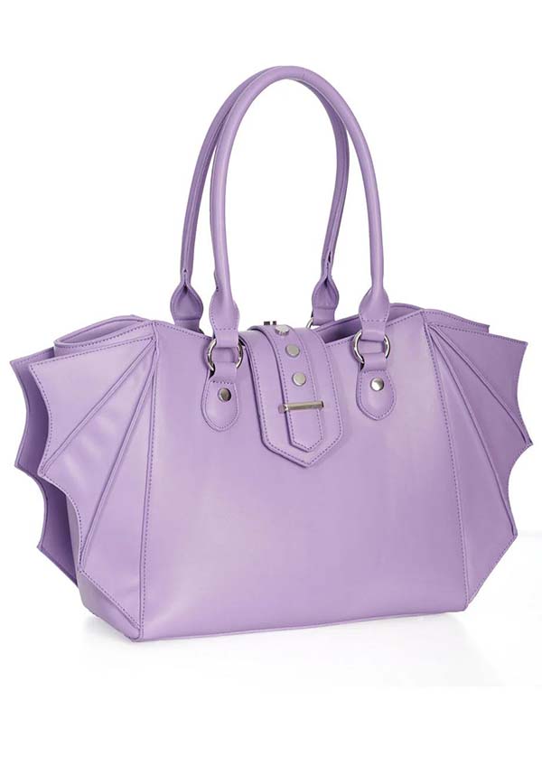 Annabelle Lilac Gothic-Style Faux Leather Handbag