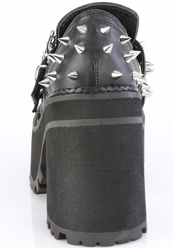 Black Demonia Assault-38 Platform Loafer - Preorder Available