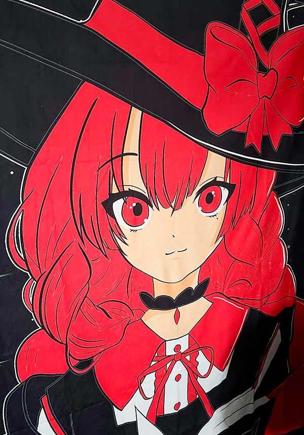 Red Academia Witch Tapestry - A Mystical Wall Decor Piece
