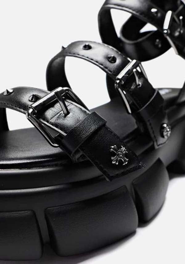 Stylish Grunge A Raining Vengeance Charm Platform Sandals for Summer
