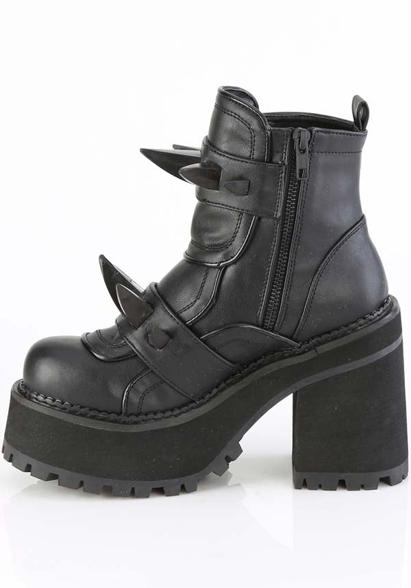 Black Assault-72 Platform Ankle Boots - Preorder for Alternative Style