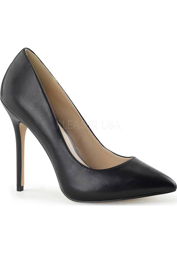 PREORDER - AMUSE-20 Black Vegan Patent Leather Stiletto Heels