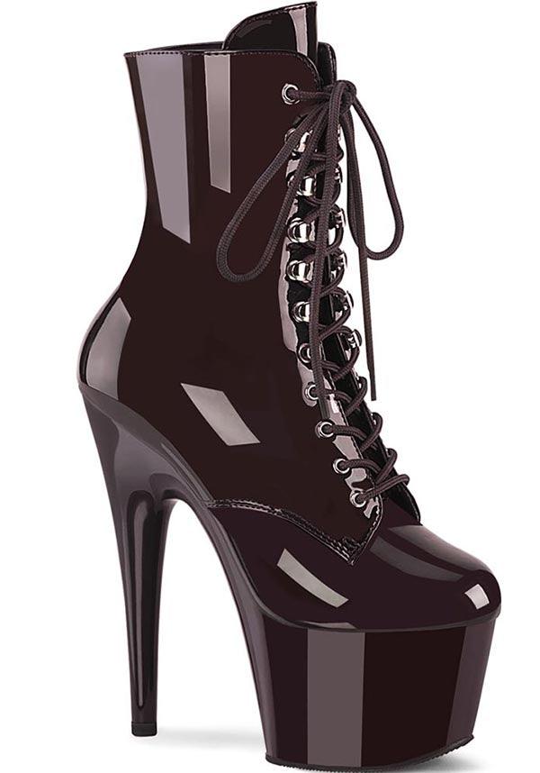 ADORE-1020 Coffee Patent Platform Boots - Preorder Now!