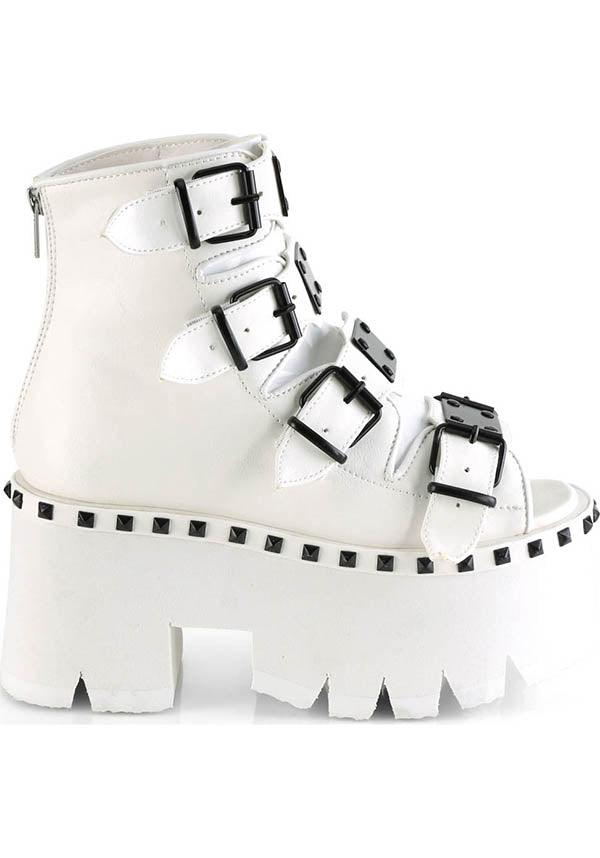 PREORDER! ASHES-70 White Platform Sandals with Studded Design