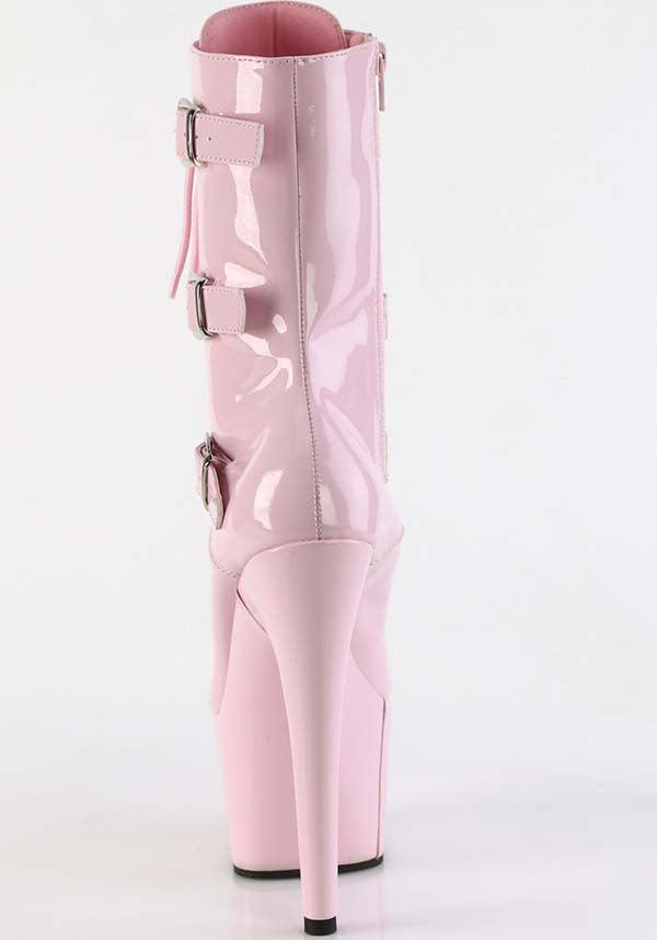 Adore 1043 Platform Boots in Baby Pink Patent Leather [Pre - order]