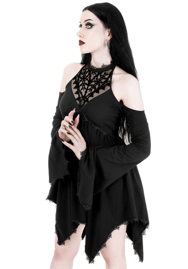 Restyle's Enchanting Gothic Adolere Mini Dress for Dark Romance Lovers