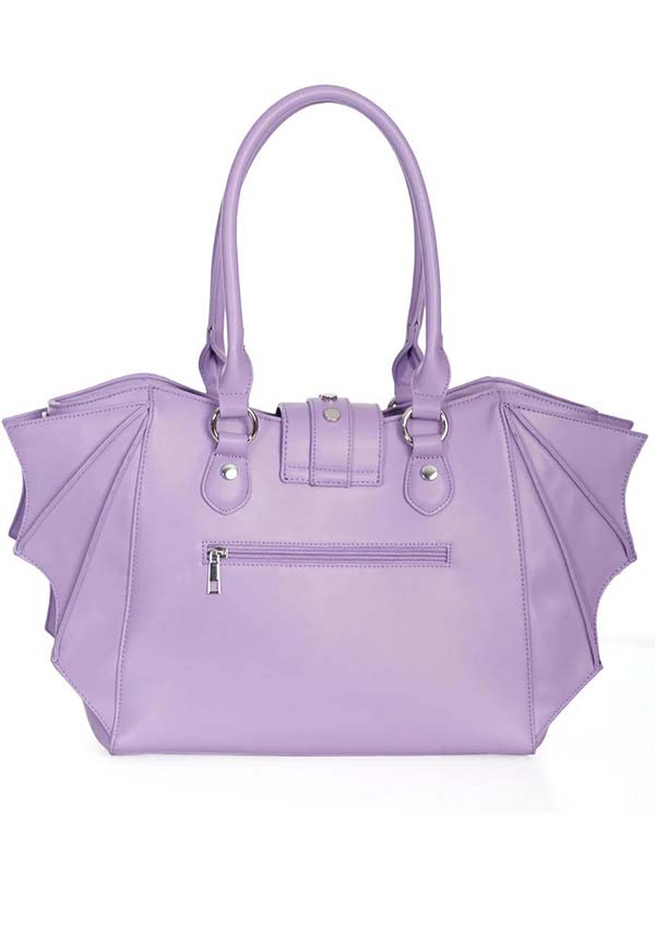 Annabelle Lilac Gothic-Style Faux Leather Handbag