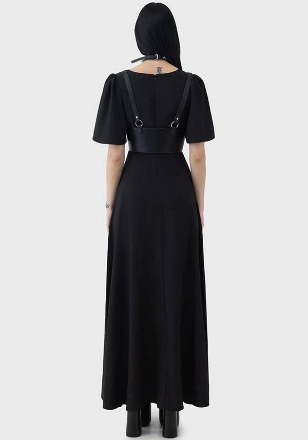 Arboraceous Women's Maxi Dress with Skull Button Detail