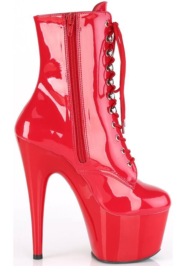 Adore 1020 Red Patent Platform Heel Ankle Boots - Pre - order Now