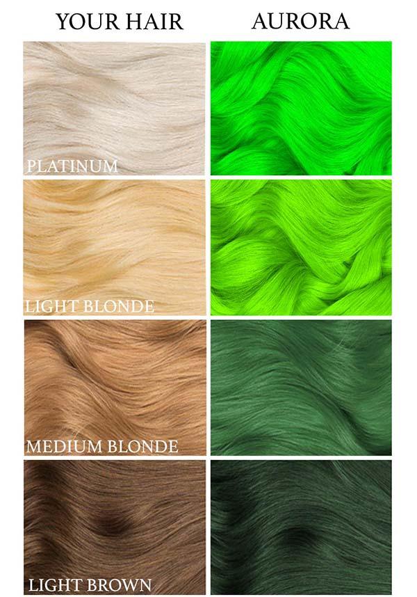 Aurora Green Hair Coloring Dye with a Capacity of 236ML