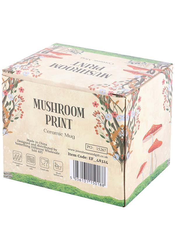 All Over Toadstool Patterned Ceramic Mug for Tea or Coffee