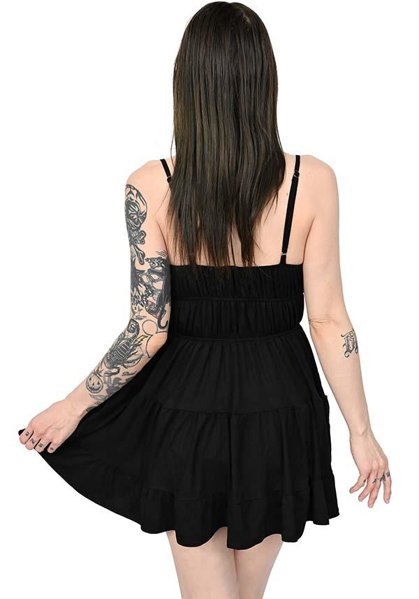 Ava All - Black Adjustable Mini Dress from Foxblood's Signature Collection