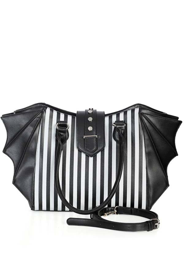 Annabelle Gothic-Style Black and White Women's Handbag | Fashion Accessory