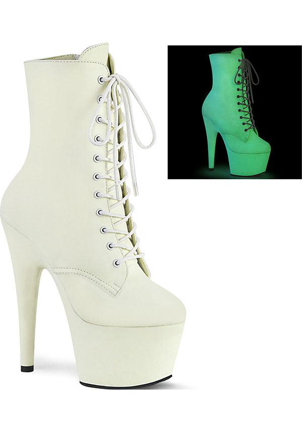 PREORDER! ADORE-1020GD White Glow Platform Ankle Boots