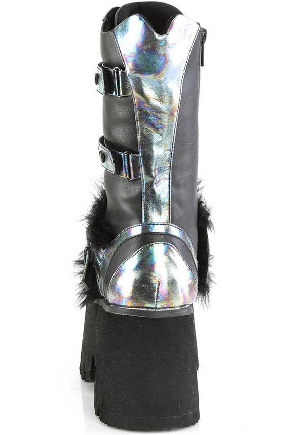 PREORDER: Black ASHES - 120 Platform Mid - Calf Boots