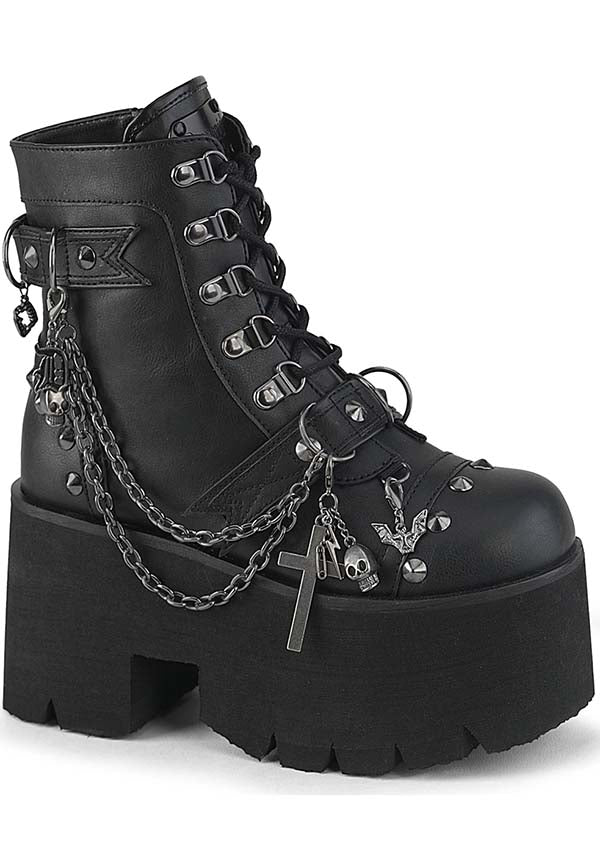 Black ASHES - 52 Platform Boots [Pre - order]