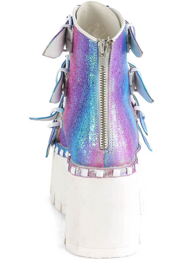 PREORDER: Purple ASHES-70 Platform Sandals with Unique Design