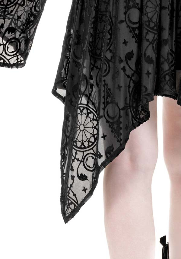 Restyle's Enchanting Gothic Burn-out Velour Mini Dress