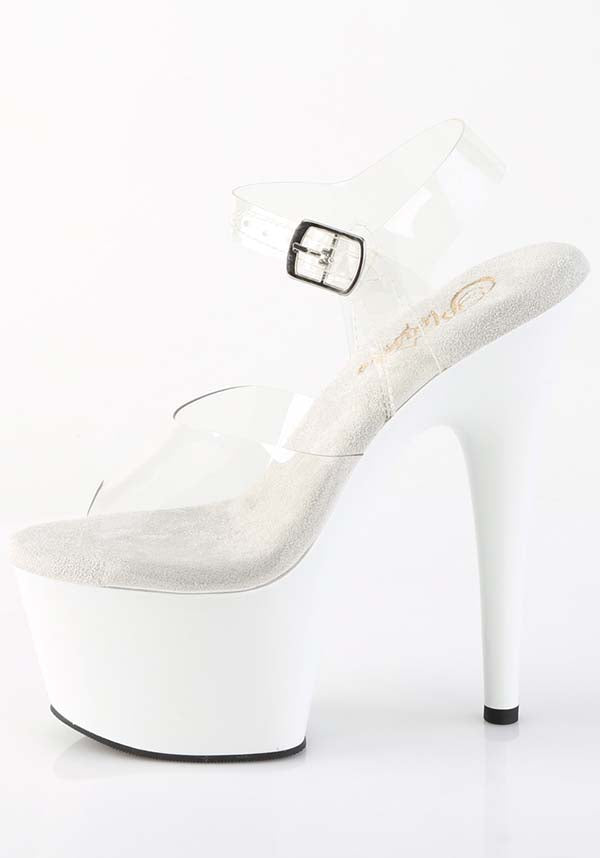 ADORE-708 White Platform Heels for Women - Pre-Order Available