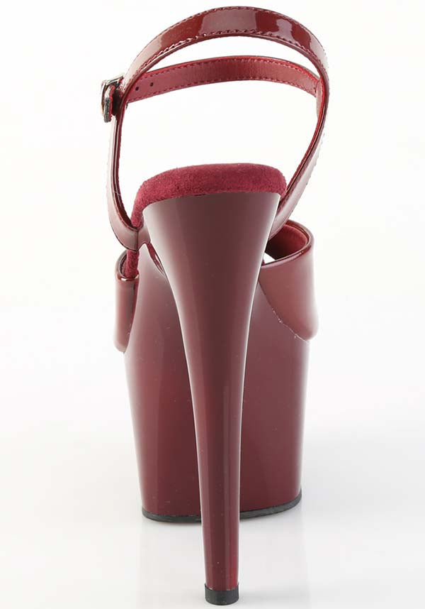 ADORE-709 Burgundy Patent Platform Heels - Preorder for Fashion-Forward Women