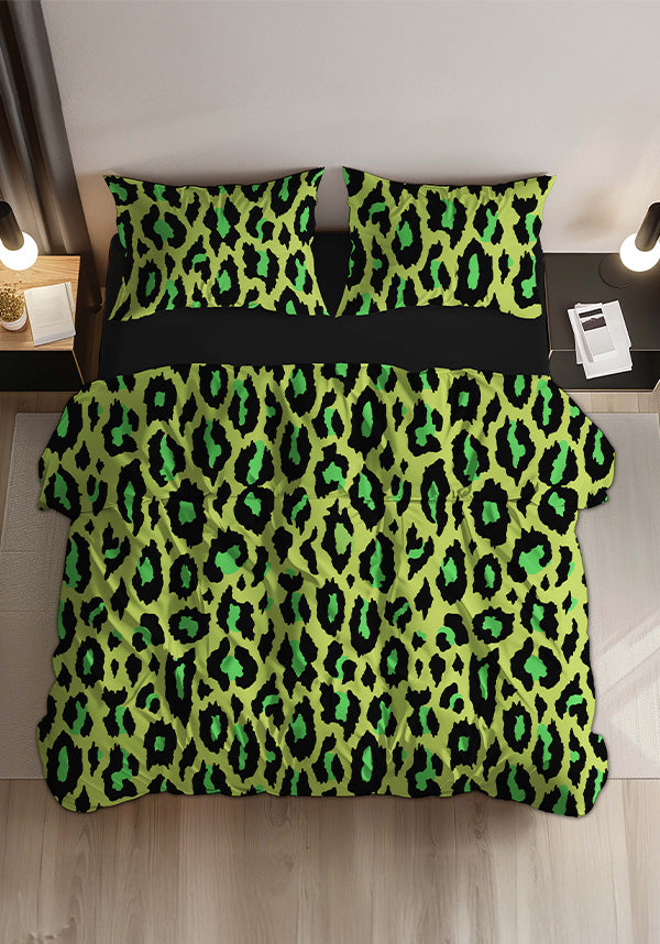 Acid Leopard Print King-Size Quilt Set by Hells Blankets