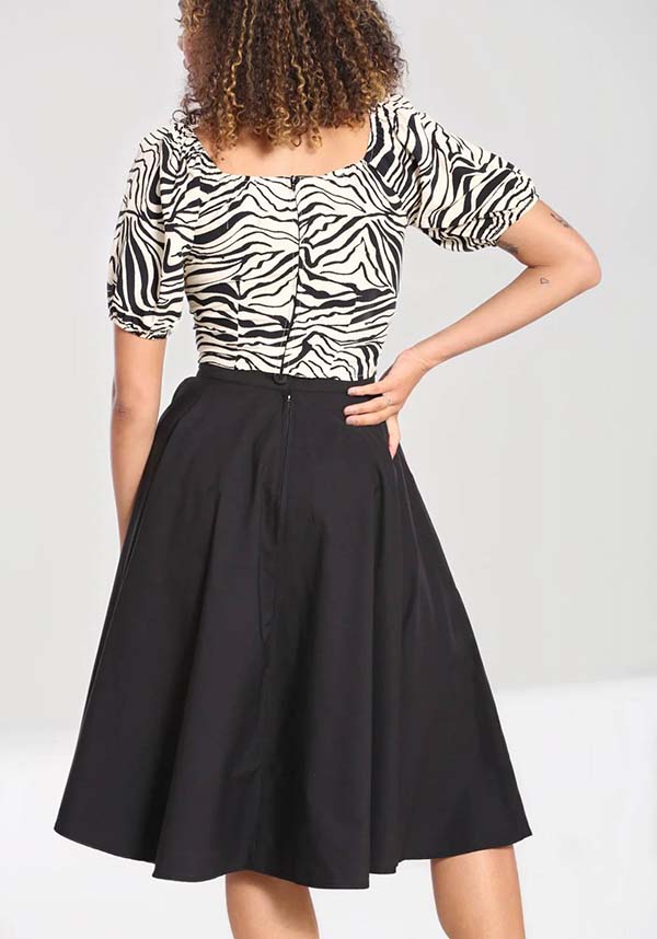 Hell Bunny Abi Vintage 1950s Style Full Circle Mid - length Cotton Skirt