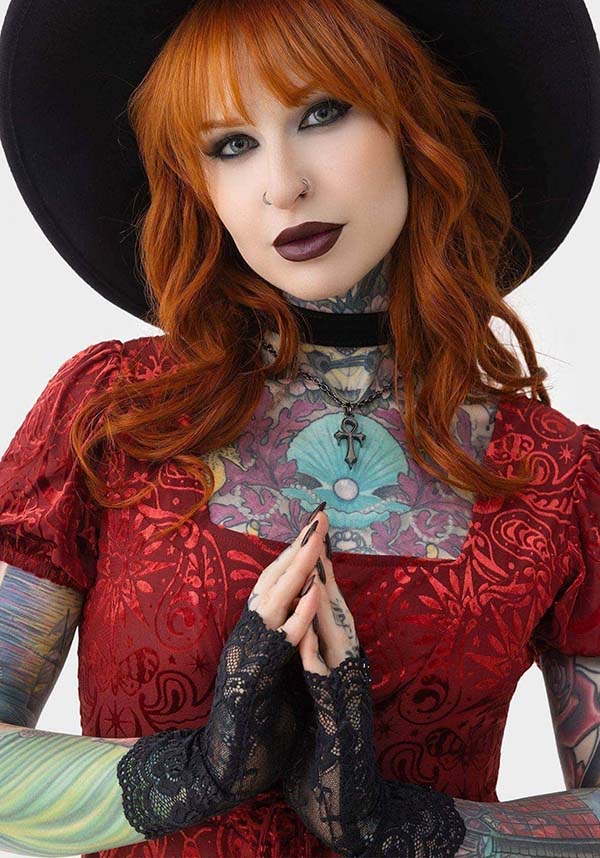 Aurabelle Fingerless Stretch Lace Gloves for a Fashionable Look