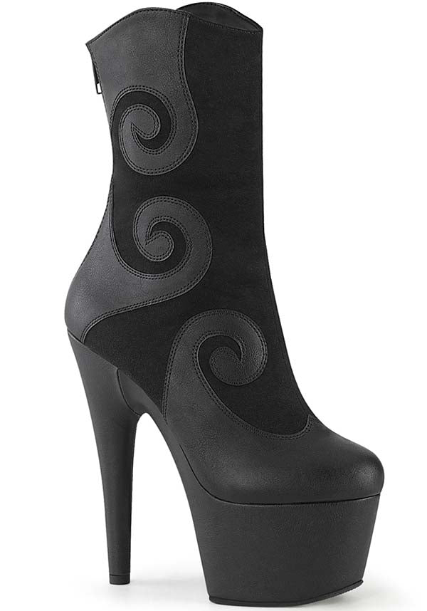 ADORE-1034 Faux Suede Platform Ankle Boots - Preorder