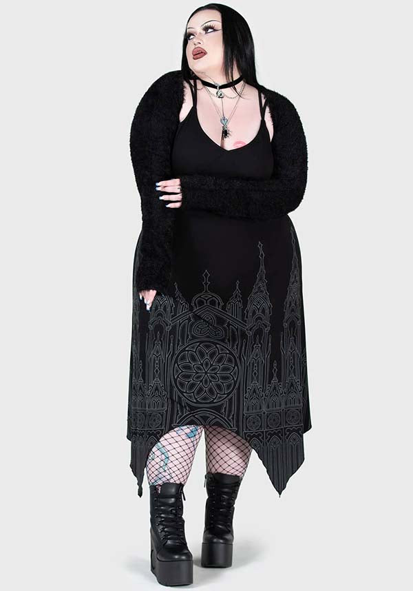 UNHOLY OATH MAXI DRESS - Soft Stretch Cathedral Print