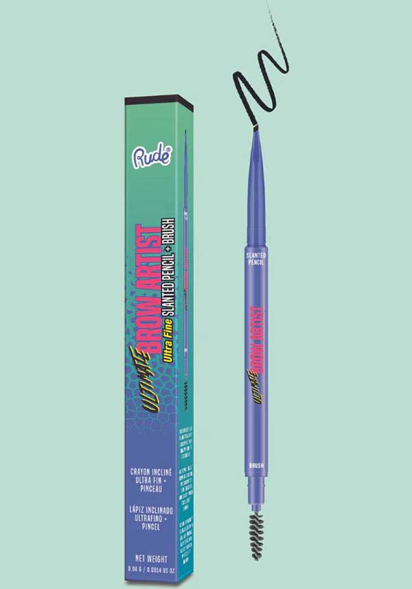 Rude Cosmetics' Dual-Ended Ultra-Fine Slanted Brow Pencil & Brush in Black Brown
